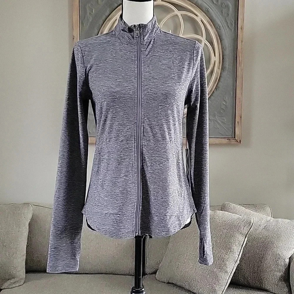 Kyodan Womens Activewear Size Medium Zip Up  in Lava Smoke Heather Jersey Jacket